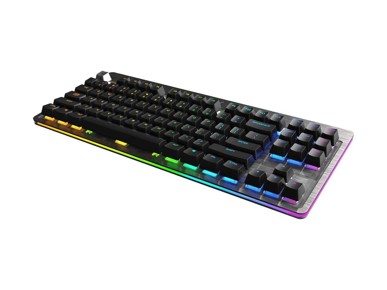 MOUNTAIN Everest Core TKL Compact Mechanical Gaming Keyboard - USB Hub - Tactile and Quiet - RGB Backlit - Gunmetal Gray