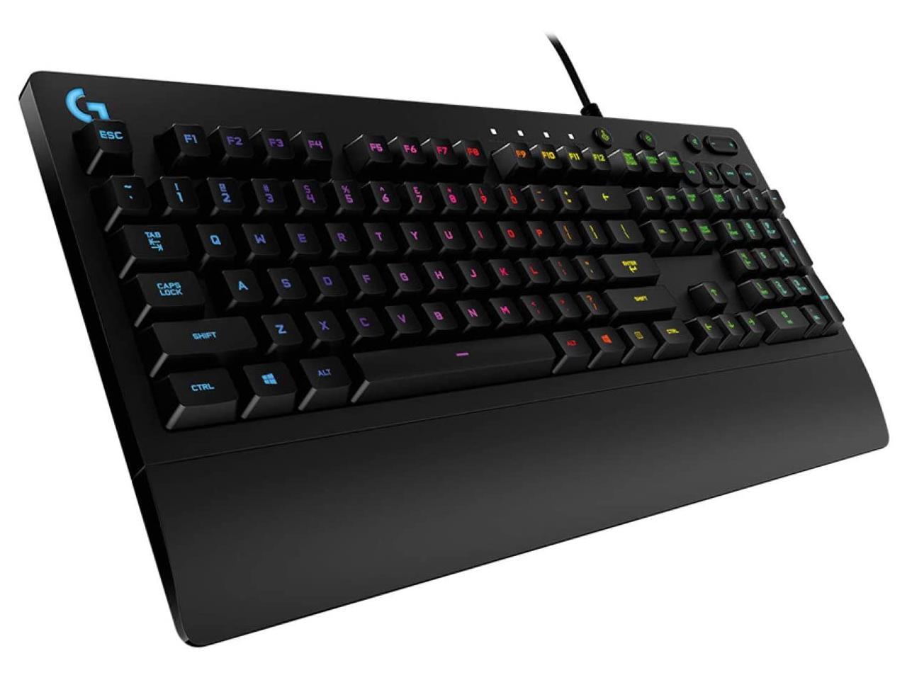 Logitech G213 Prodigy Gaming Keyboard, LIGHTSYNC RGB Backlit Keys, Spill-Resistant, Customizable Keys, Dedicated Multi-Media Keys ¨C Black